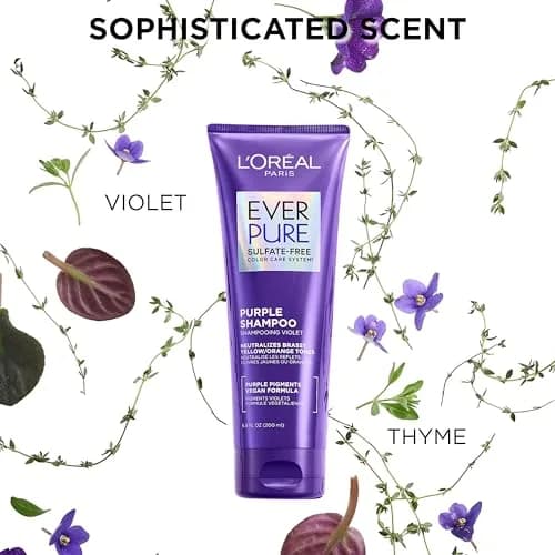L'Oreal Paris EverPure Brass Toning Purple Conditioner 200ml (6.8 Fl Oz) | Sulfate-Free Toning for Blonde Hair thumbnail 5