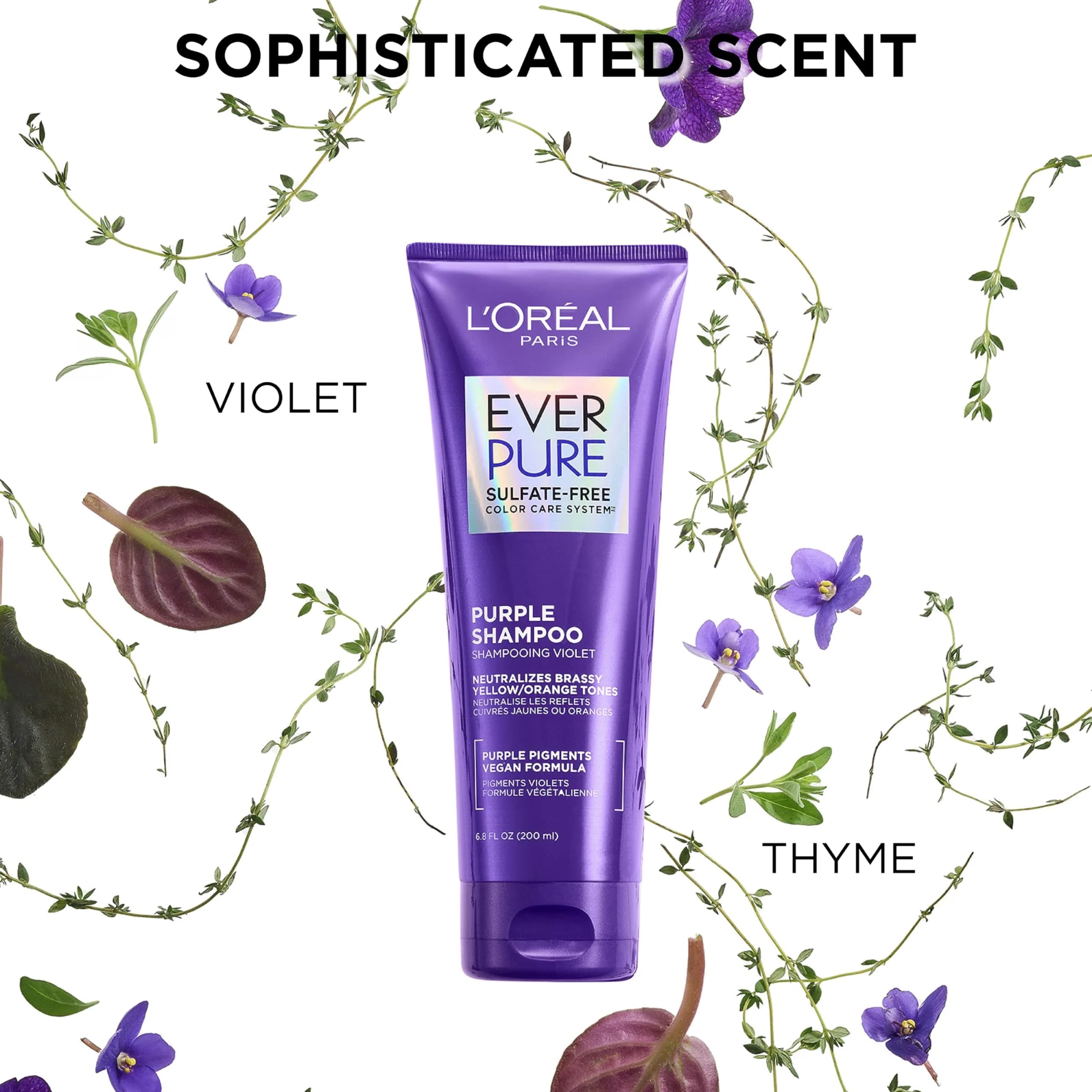 L'Oreal Paris EverPure Brass Toning Purple Conditioner 200ml (6.8 Fl Oz) | Sulfate-Free Toning for Blonde Hair - view 5