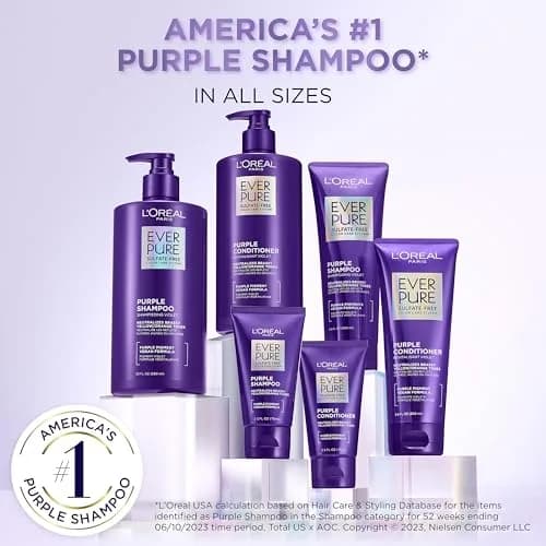 L'Oreal Paris EverPure Brass Toning Purple Conditioner 200ml (6.8 Fl Oz) | Sulfate-Free Toning for Blonde Hair thumbnail 6
