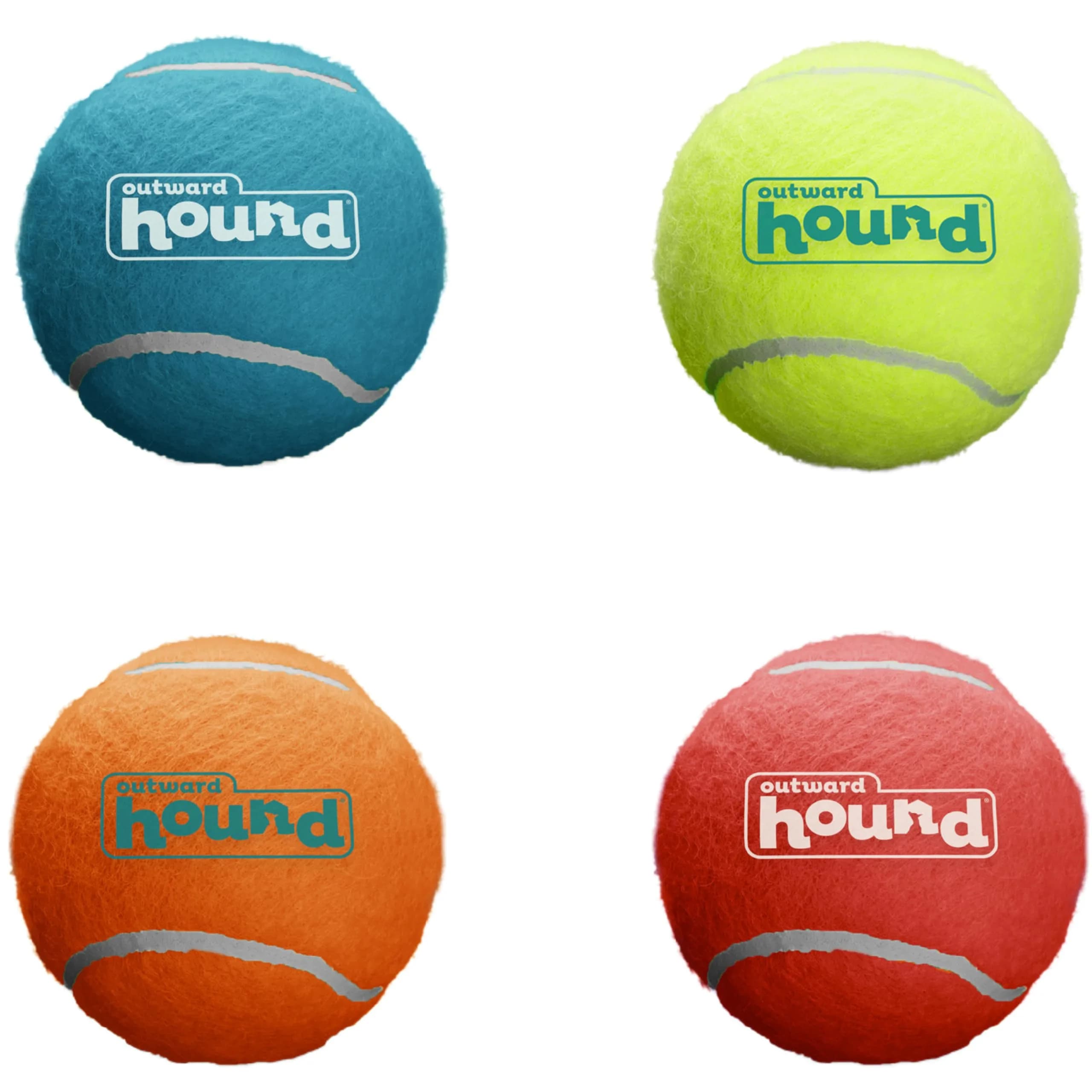 Outward Hound Squeaker Ballz Tennis Ball Dog Toy, Small 2" (5 cm) 4-Pack | Durable & Bouncy Fetch Toy for Dogs Under 25 lbs