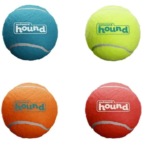 Outward Hound Squeaker Ballz Tennis Ball Dog Toy, Small 2" (5 cm) 4-Pack | Durable & Bouncy Fetch Toy for Dogs Under 25 lbs thumbnail 1