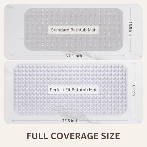 OTHWAY Non-Slip Bathtub Shower Mat 100cm x 40cm (35" x 16") | 198 Suction Cups for Secure Grip thumbnail 4