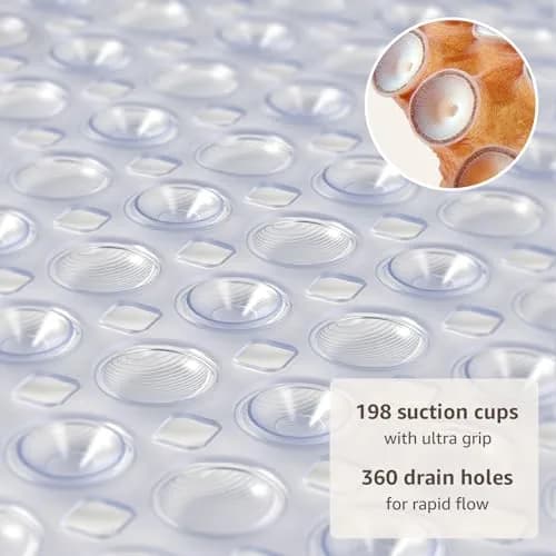 OTHWAY Non-Slip Bathtub Shower Mat 100cm x 40cm (35" x 16") | 198 Suction Cups for Secure Grip thumbnail 3