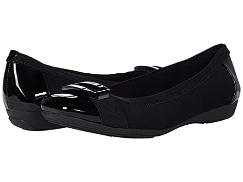 Anne Klein Womens Uplift Ballet Flats - Comfortable Slip-On Casual Shoes for Everyday Wear, Black, 10 thumbnail 1