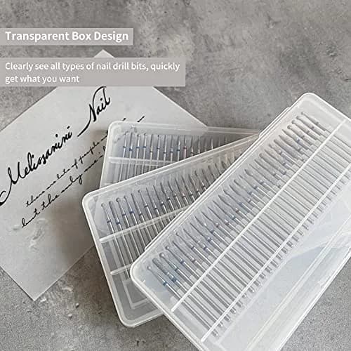 YUYTE Nail Drill Bits Case, 30 Holes Storage Box for Manicure, Transparent Plastic Organizer, 14.4cm x 7cm x 1.4cm, Durable & Space Saving thumbnail 6