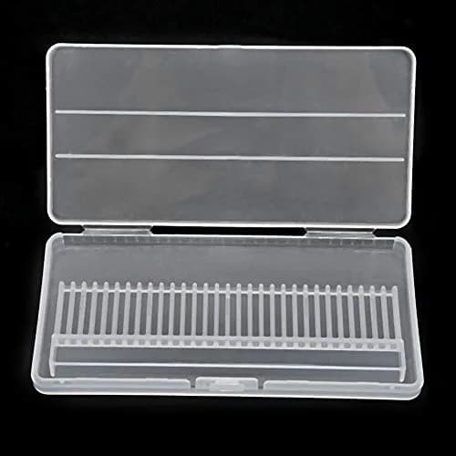 YUYTE Nail Drill Bits Case, 30 Holes Storage Box for Manicure, Transparent Plastic Organizer, 14.4cm x 7cm x 1.4cm, Durable & Space Saving thumbnail 9