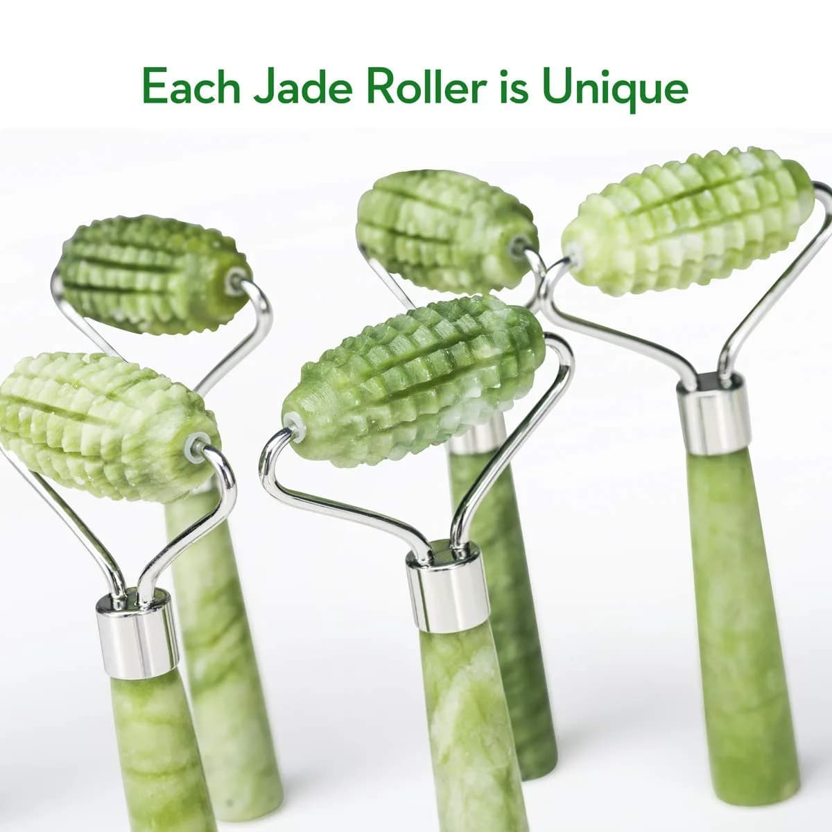 LDREAMAM Jade Roller and Gua Sha Set | Natural Jade Stone Facial Massager Tool (3-Piece Set) - view 7