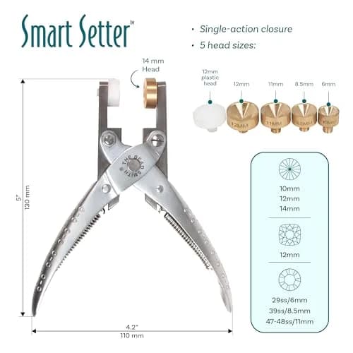 The Beadsmith Smart Setter Parallel Pliers with 6 Heads | Jewelry Making Tool for Gemstone Setting thumbnail 4