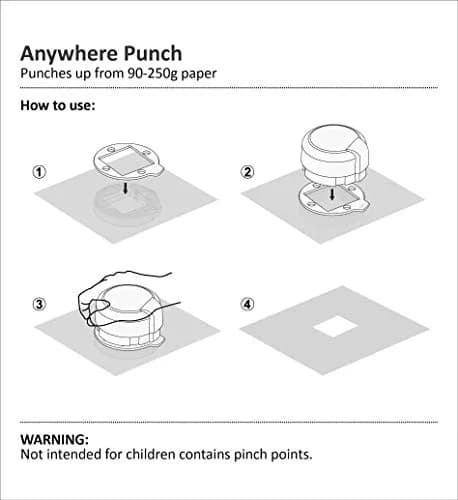 BiraBira Paper Craft Punch 2" x 2" Bracket Magnetic, for Scrapbooking & Cards, 3 7/8" x 3 1/2" x 3" | Precise Window Cutter thumbnail 5