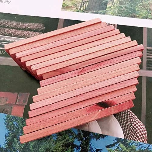 Cedar Space Cedar Blocks for Clothes Storage 16 PCS | 10.3cm Cedar Chips for Closets thumbnail 8