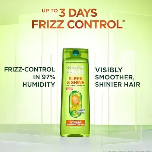 Garnier Fructis Sleek & Shine Shampoo, Conditioner & Moroccan Sleek Oil Set for Frizzy, Dry Hair | 3-Piece Set thumbnail 3