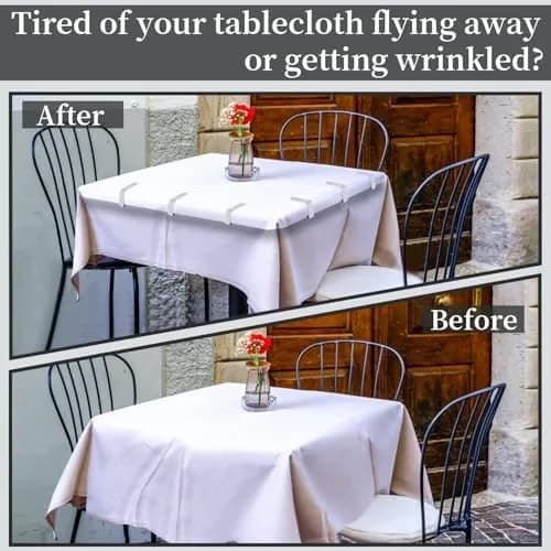 T-Antrix 12 Pack Stainless Steel Tablecloth Clips | Firmly Hold Up to 1.7" Thick Tables thumbnail 5