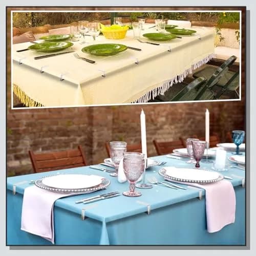 T-Antrix 12 Pack Stainless Steel Tablecloth Clips | Firmly Hold Up to 1.7" Thick Tables thumbnail 7