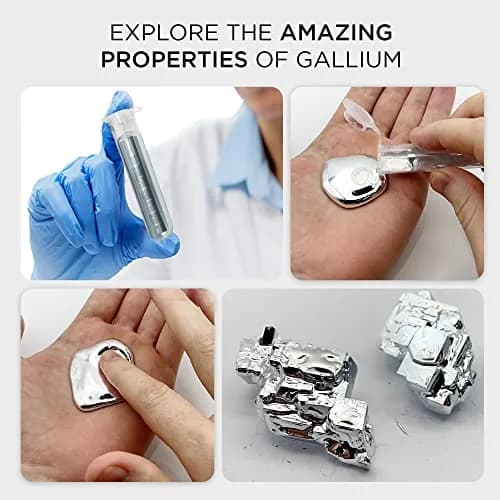 Gallant Metals 99.99% Pure Gallium Metal 50 Grams (1.76 oz) | Melts in Your Hand thumbnail 2