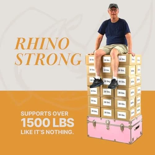 Rhino Trunk & Case Classic XL Storage Trunk with Wheels | Heavy-Duty, Water-Resistant, 165 Qt Capacity, Made in USA thumbnail 9