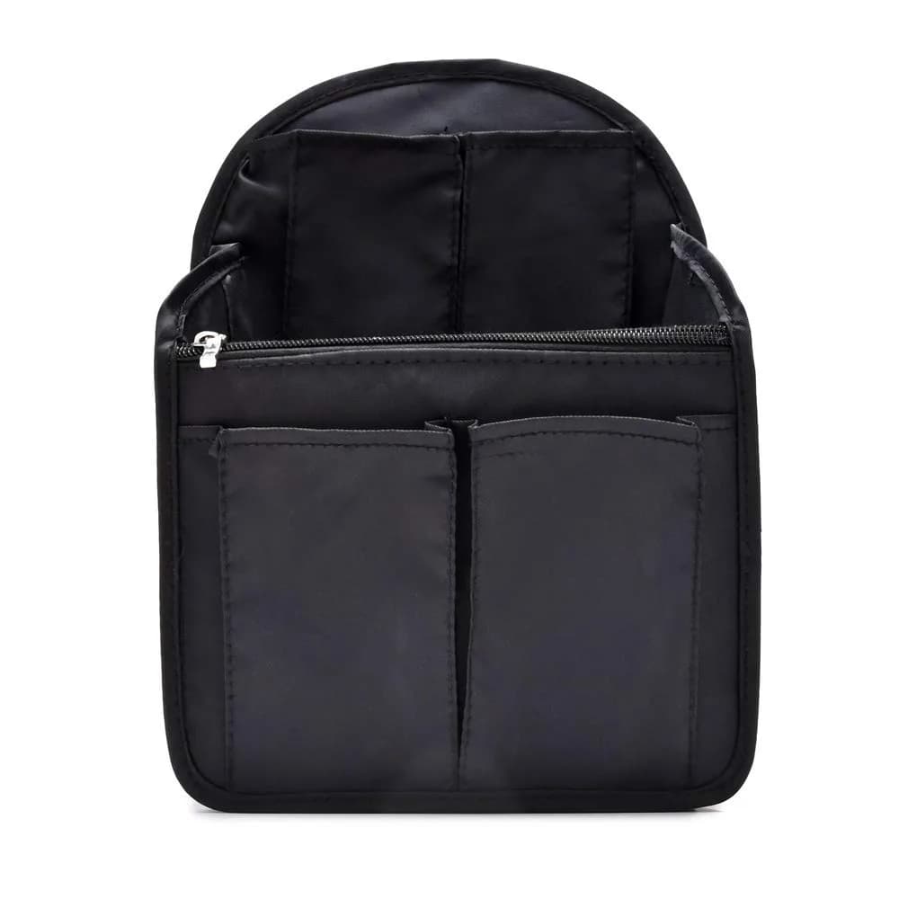 HOYOFO Mini Backpack Organizer Insert Black 19.5cm (7.7") x 11cm (4.3") x 27cm (10.6") | Waterproof Nylon Caddy for Small Backpacks - main product image