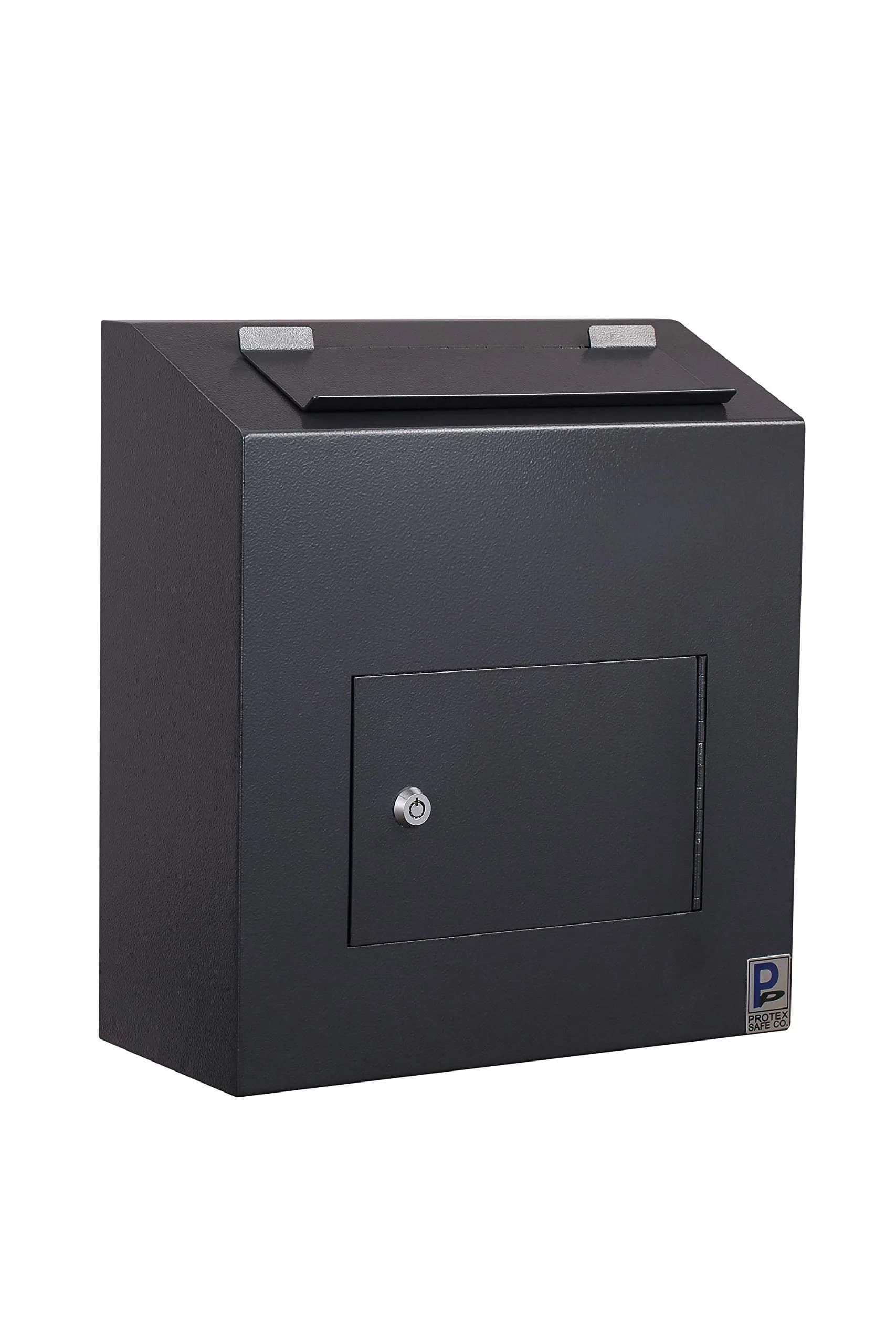 Protex Safe Co. Prescription Drugs Drop Box Black | Secure Medication & Cash Drop Solution - main product image