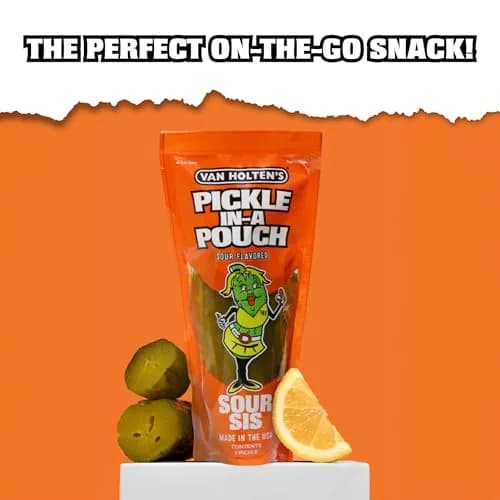 Van Holten's Sour Sis Pickle-In-A-Pouch 7oz (12 Pack) | Tangy Dill Snack on the Go thumbnail 5