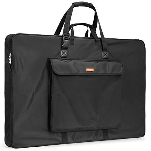Nicpro Art Portfolio Bag 24 x 36 in (61 x 91 cm) | Waterproof Nylon Artist Carrying Case with Shoulder Strap thumbnail 1