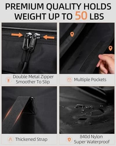 Nicpro Art Portfolio Bag 24 x 36 in (61 x 91 cm) | Waterproof Nylon Artist Carrying Case with Shoulder Strap thumbnail 4