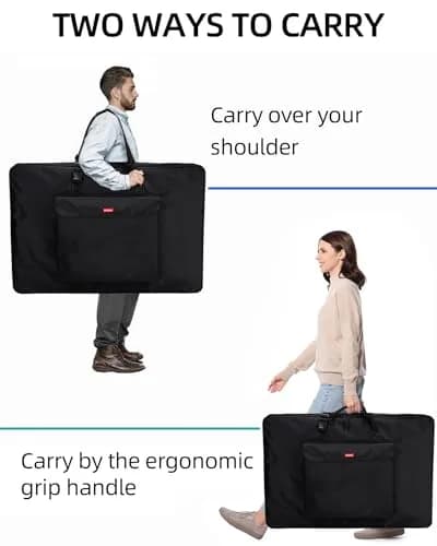 Nicpro Art Portfolio Bag 24 x 36 in (61 x 91 cm) | Waterproof Nylon Artist Carrying Case with Shoulder Strap thumbnail 5