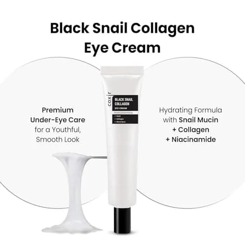 coxir Black Snail Collagen Eye Cream, Niacinamide, 30ml | Deep Hydration & Brightening for All Skin Types thumbnail 2