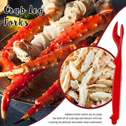 KXCOFTXI Crab Leg Crackers and Tools Set (6-Piece, Black) | Premium Seafood Utensils for King Crab & Lobster thumbnail 5