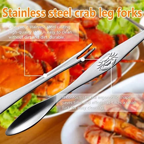KXCOFTXI Crab Leg Crackers and Tools Set (6-Piece, Black) | Premium Seafood Utensils for King Crab & Lobster thumbnail 6
