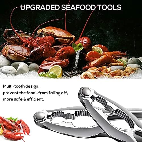 KXCOFTXI Crab Leg Crackers and Tools Set (6-Piece, Black) | Premium Seafood Utensils for King Crab & Lobster thumbnail 3