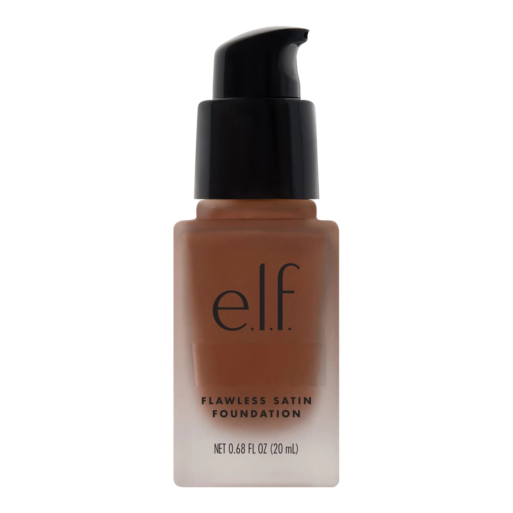 e.l.f. Flawless Satin Foundation Lightweight & Medium Coverage Mocha 20ml (0.68 Fl Oz) | Semi-Matte Finish - main product image