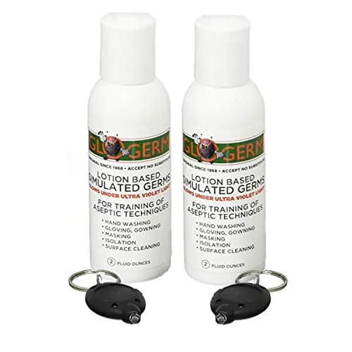 Glo Germ Mini Gel Kit 2 Pack (120ml / 4 oz Total) | Aseptic Training Tool with UV Light thumbnail 1
