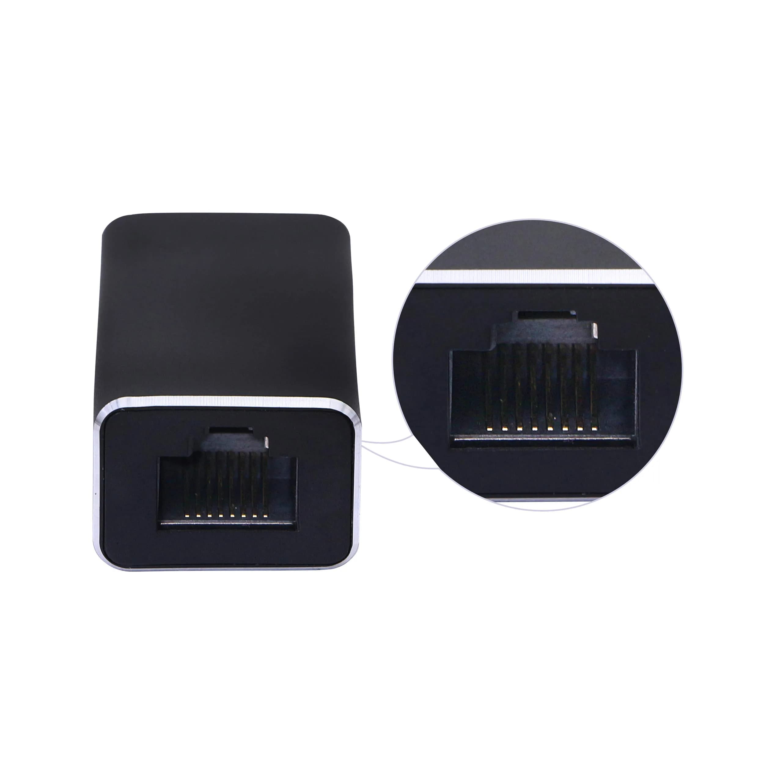 SinLoon RJ45 LAN Coupler Adapter with Surge Protection 10Gbps | Gigabit Ethernet Extender Connector for Cat7 Cat6 Cat5e Female to Female (Black) - view 3