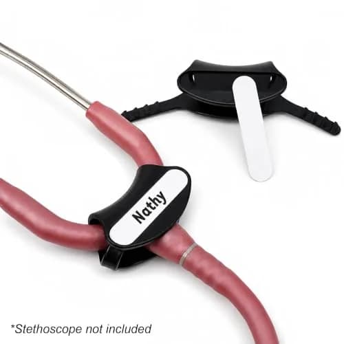 Specialist ID Black 2 Pack Stethoscope ID Tag for Cardio Steth Sizes | Fits Littmann Cardiology III & IV thumbnail 3