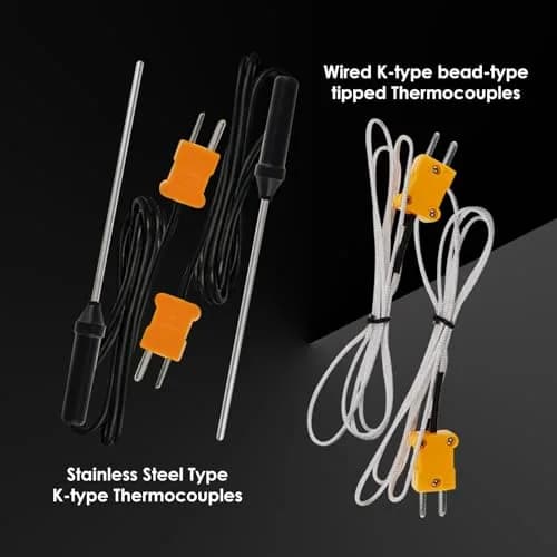 Gain Express Dual Channel K-Type Thermocouple Thermometer -50~1300°C (-58~2372°F) | HVAC Temperature Meter with 4 Probes thumbnail 8