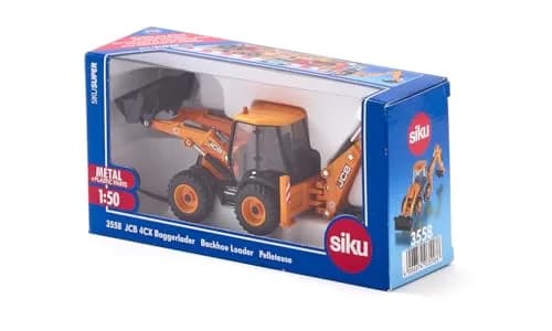 Siku JCB 4CX Backhoe Loader 1:50 Scale Metal/Plastic Yellow | Functional Diecast Toy for Collectors and Kids thumbnail 7