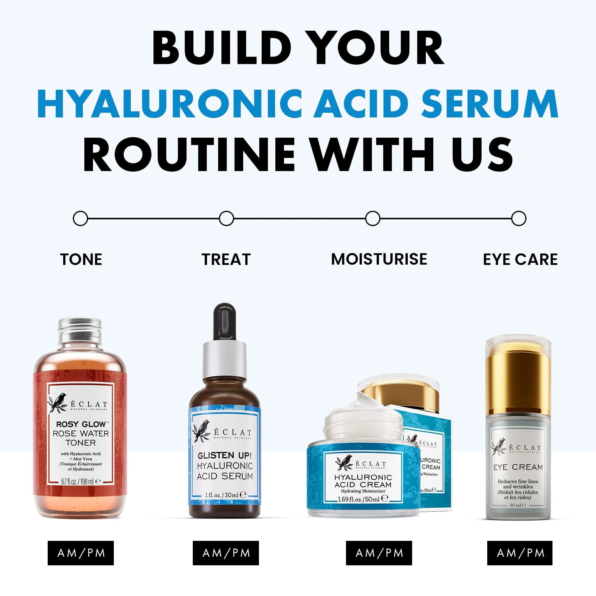 Eclat Skincare Hydrating Hyaluronic Acid Serum 30ml (1 Fl Oz) | Plumps & Smoothes Dry Skin - view 6
