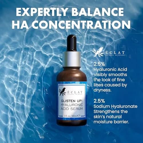 Eclat Skincare Hydrating Hyaluronic Acid Serum 30ml (1 Fl Oz) | Plumps & Smoothes Dry Skin thumbnail 8