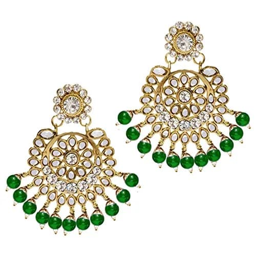 I Jewels Gold Plated Kundan Necklace Set Jewelry for Women with Earrings & Maang Tikka | 5-Piece Set thumbnail 5