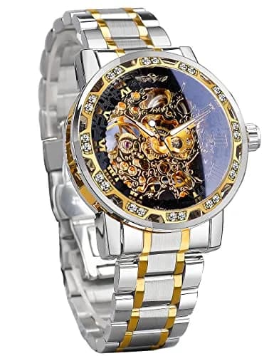 FORSINING Retro Steampunk Skeleton Mechanical Watch for Men | 40mm Stainless Steel Case, Automatic Self-Wind thumbnail 1