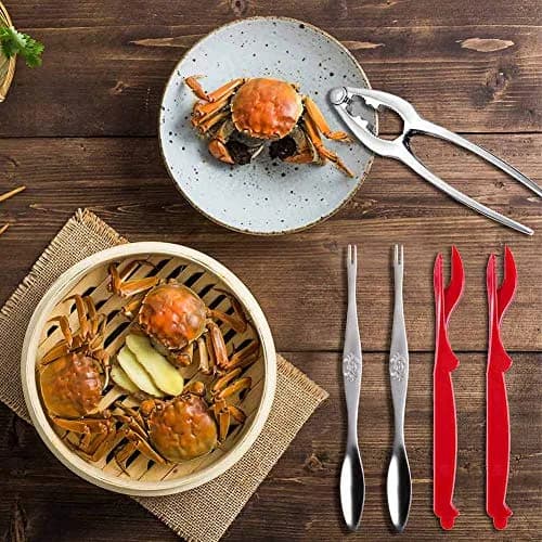 KXCOFTXI 13-Piece Crab Leg Cracker Set with Portable Bag | Heavy Duty Zinc Alloy & Stainless Steel Tools thumbnail 7