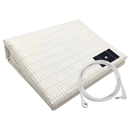 saldalavl Silver Fiber Flat Sheet 69cm x 132cm (27x52 Inch) | Organic Cotton Earthing Mat for Better Sleep thumbnail 1