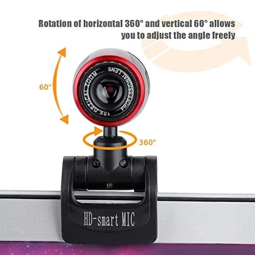 Zerone USB Webcam 640x480 | Built-in Microphone & 360° Rotation Support for Laptop & PC thumbnail 7