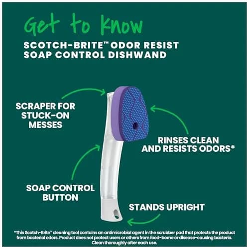 Scotch-Brite Non-Scratch Advanced Soap Control Dishwand Blue | 212 g (0.47 lb) thumbnail 3