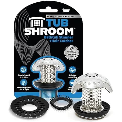 TubShroom Ultra Bath Tub Drain Protector Hair Catcher/Strainer 2.54cm (1 inch) | Fits Standard Drains thumbnail 1