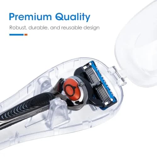 Nincha Portable Manual Razor Travel Case Transparent | Protects Razor & Keeps it Dry thumbnail 2