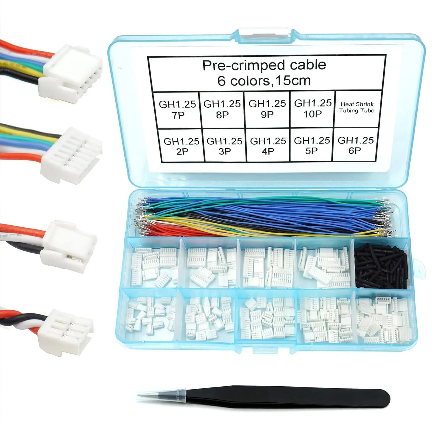 elechawk GH1.25 Connectors & Silicone Cables 15cm | Compatible with Pixhawk & Flight Controllers