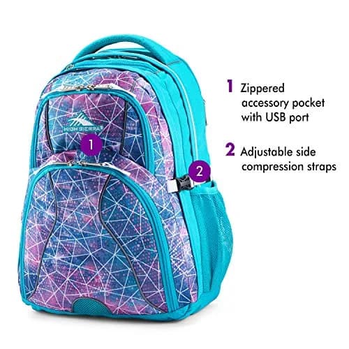 High Sierra Swerve Laptop Backpack 36.5L (19 x 13 x 7.75-Inch) | Padded 17-Inch Laptop Compartment & Tablet Sleeve thumbnail 3