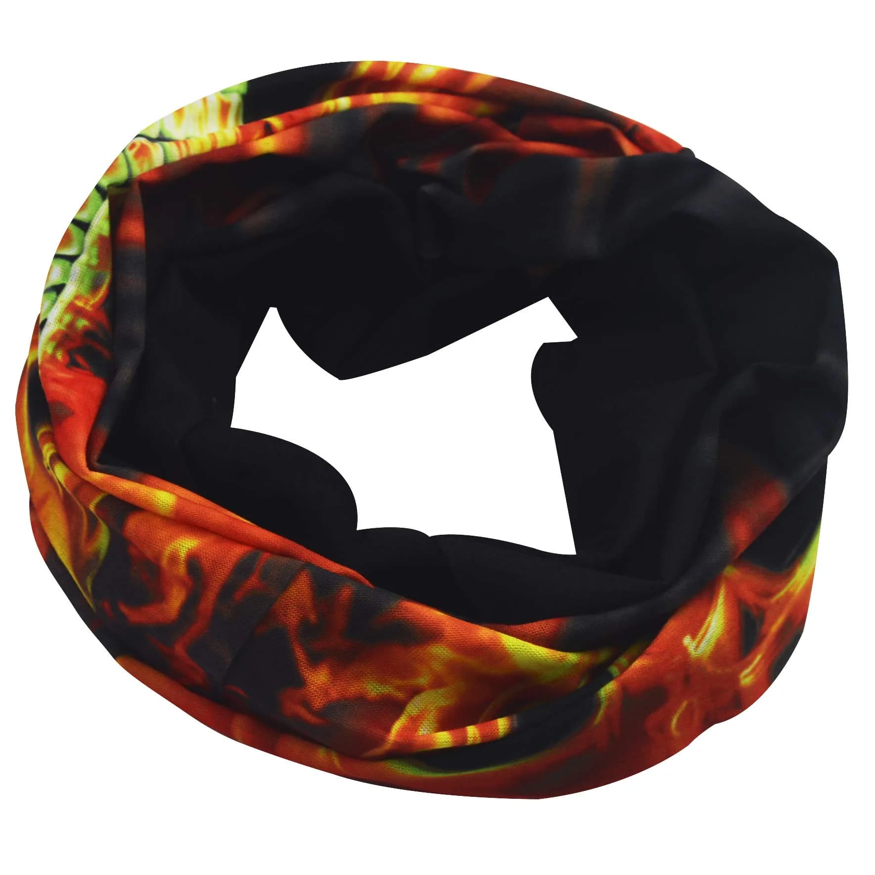 Obacle Skull Face Mask Half - Skull Fire Neat Teeth Design for Dust, Wind & UV Protection - view 4
