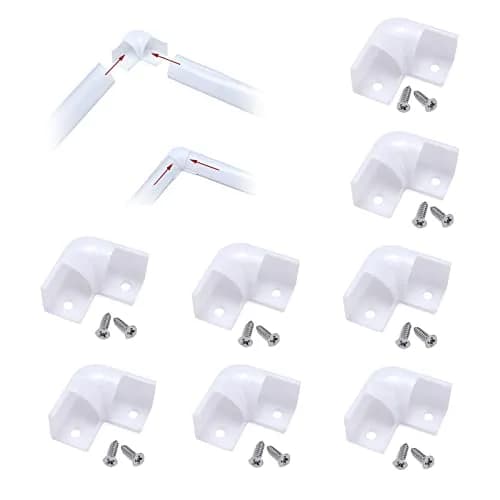 Muzata 8Pack White Plastic Corner Connector for V1SW LED Channel LC08 | Seamless 90° Corner Fit thumbnail 1