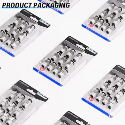 TAILONZ 1/4" Tube OD x 1/4" MNPT Straight Push to Connect Fitting 10Pcs | Copper & Plastic, Water/Air/Oil, 145Psi thumbnail 9